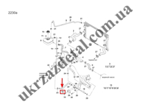Изображение Патрубок печки подводящий Ланос 1.5, DYC ( Корея ) 96304312
