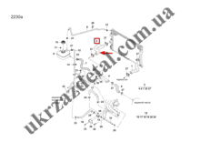 Изображение Патрубок радиатора нижний Ланос 1.5-1.6, KAP 96350692