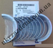  Зображення Вкладыши коренные стандарт STD  Ланос 1.5-1.6, Авео, Лачетти 1.6. GM 93742705 