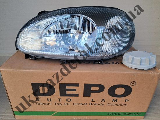 Изображение Фара в сборе передняя левая Сенс,Ланос. DEPO 96304606