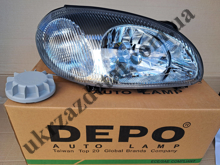 Изображение Фара в сборе передняя правая Сенс, Ланос. DEPO 96304607